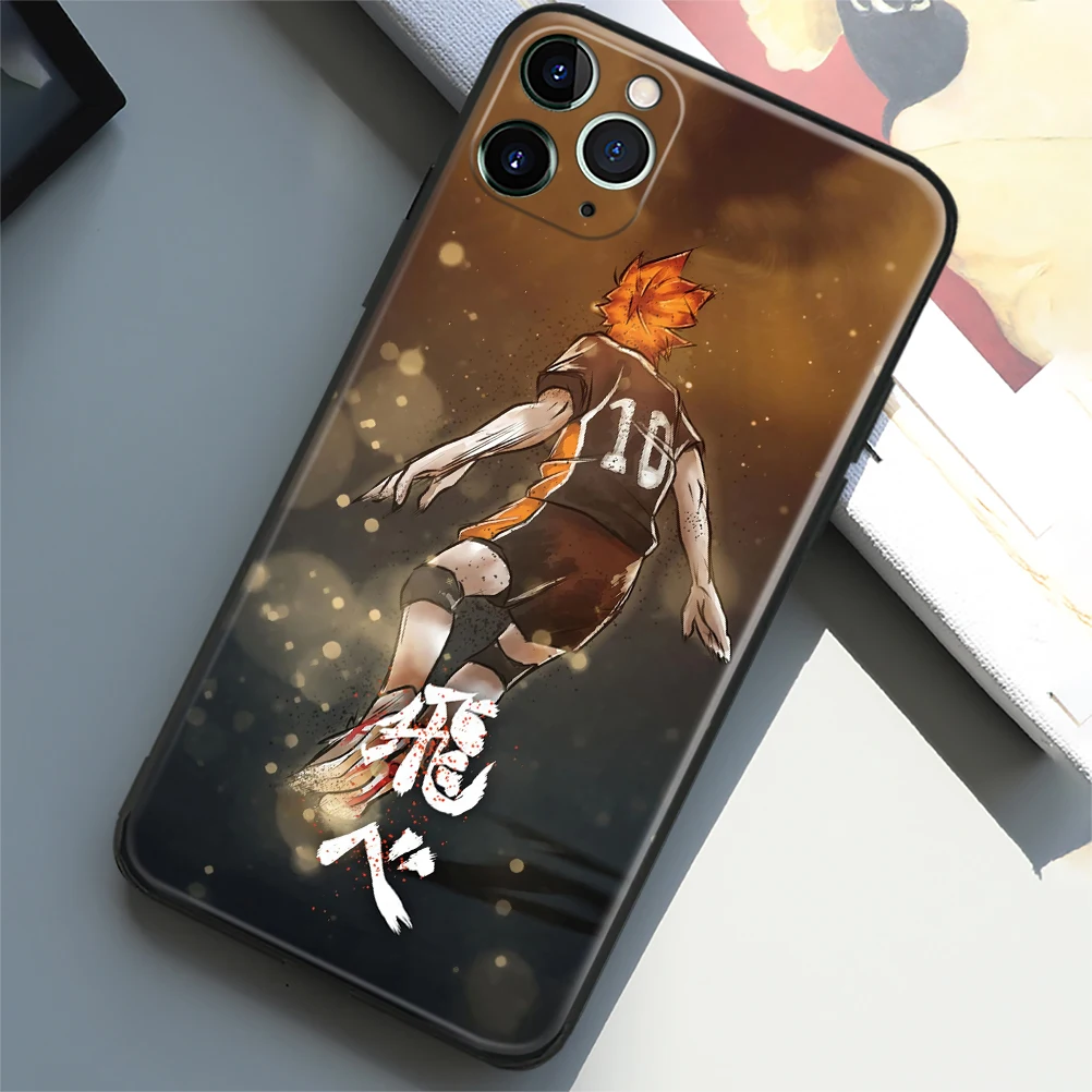 Shoyo Hinata Haikyu! Чехол для телефона из мягкого силикона со стеклянным аниме IPhone SE 6s 7 8