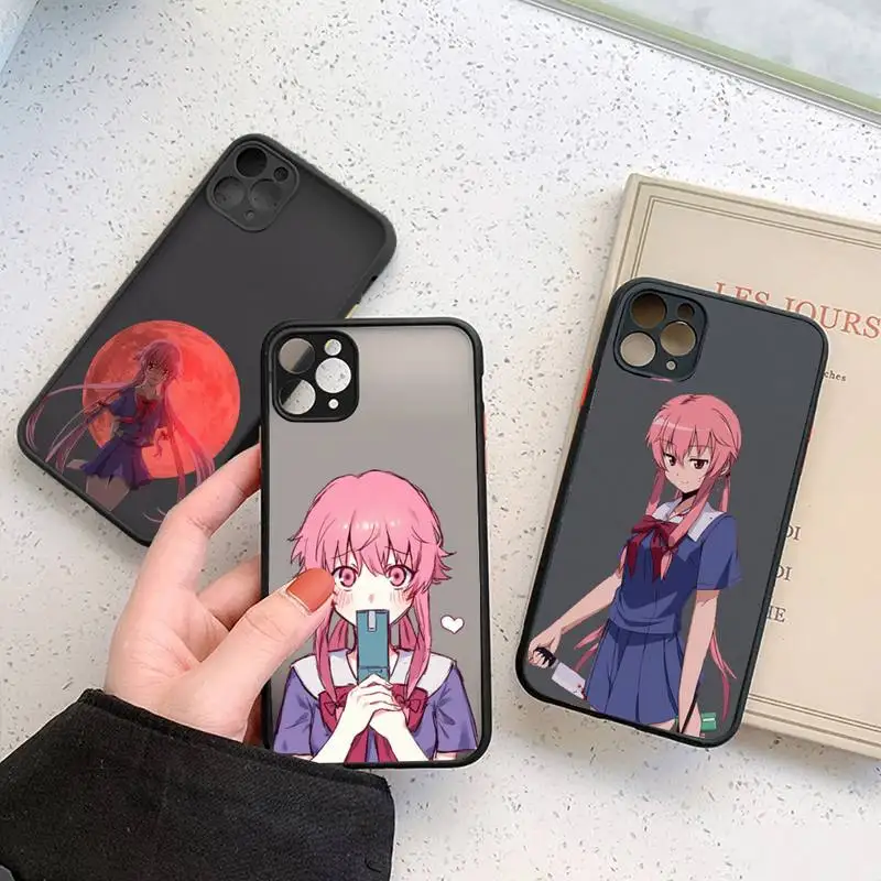 

Gasai Yuno anime Phone Case matte transparent For iphone 7 8 11 12 13 plus mini x xs xr pro max cover