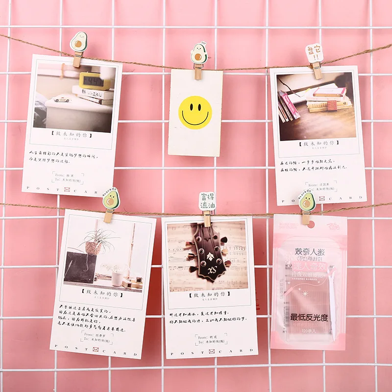 10 шт./компл. цветной деревянный зажим Рождественский Декор милый авокадо кролик