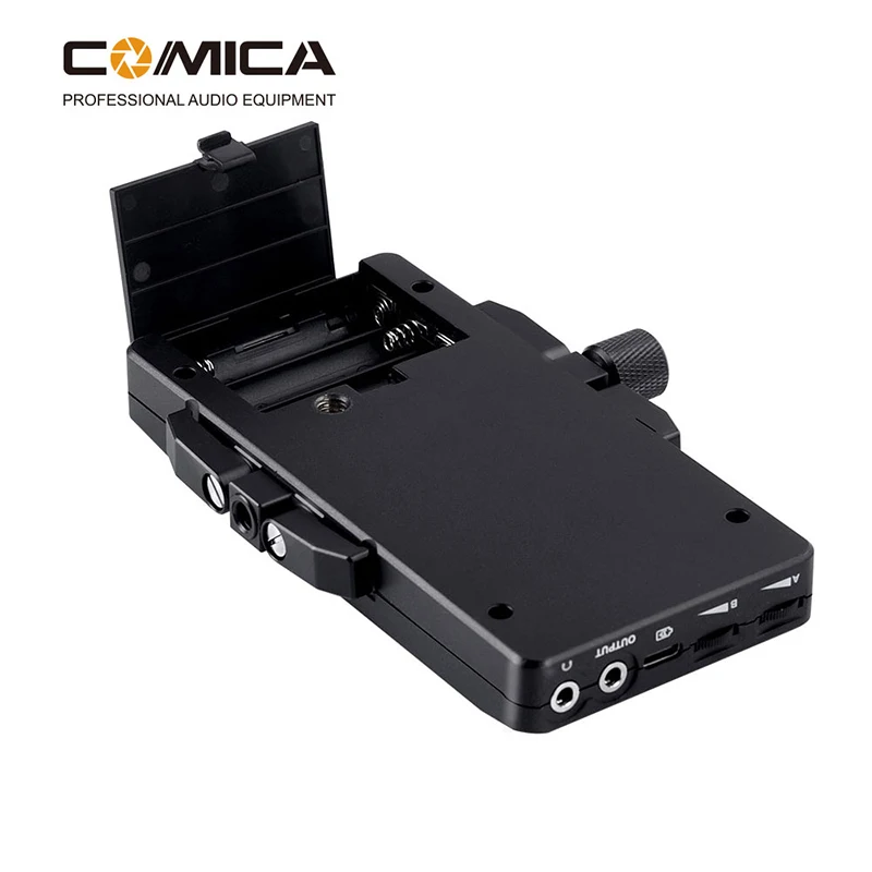 Comica Cvm-Ws60 Mini Wireless Microphone System Two Transmitters One Receiver for Smartphones and Cameras Uhf 12 Channels 60M |