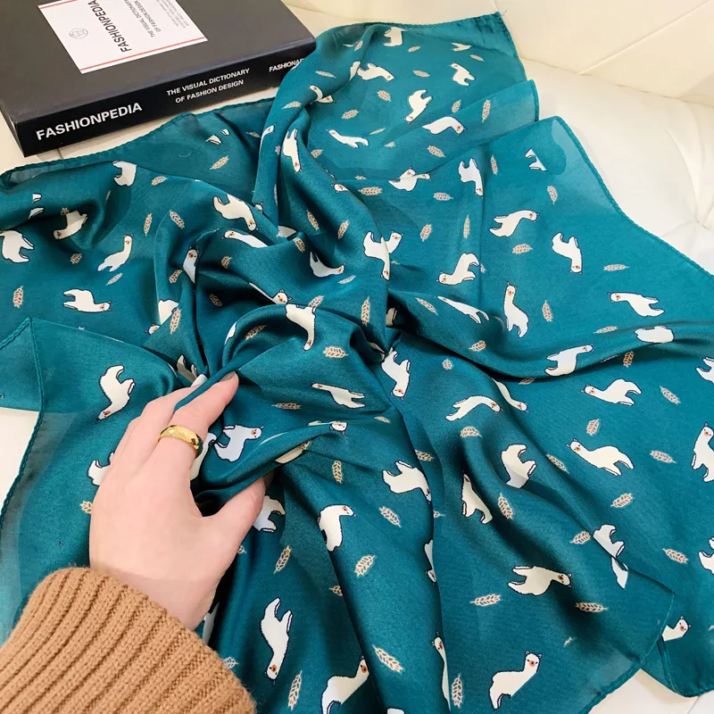 

Модный женский Регулируемый шарф 2022 Новинка для хиджаба квадратные шелковые шарфы шейный платок мягкая бандана женские шарфы на шею зимняя...