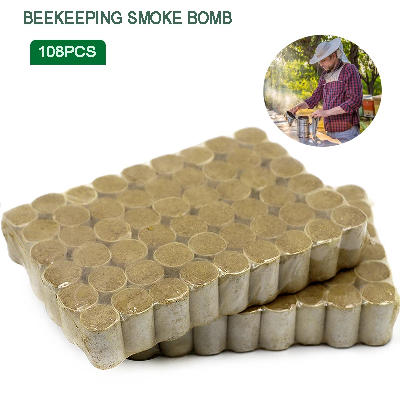 

108 pcs/bag smoke bombs bee Beekeeper Dedicated Herbal Fumigating In Bees Box Disinfect beekeeping Equipment beehive tool