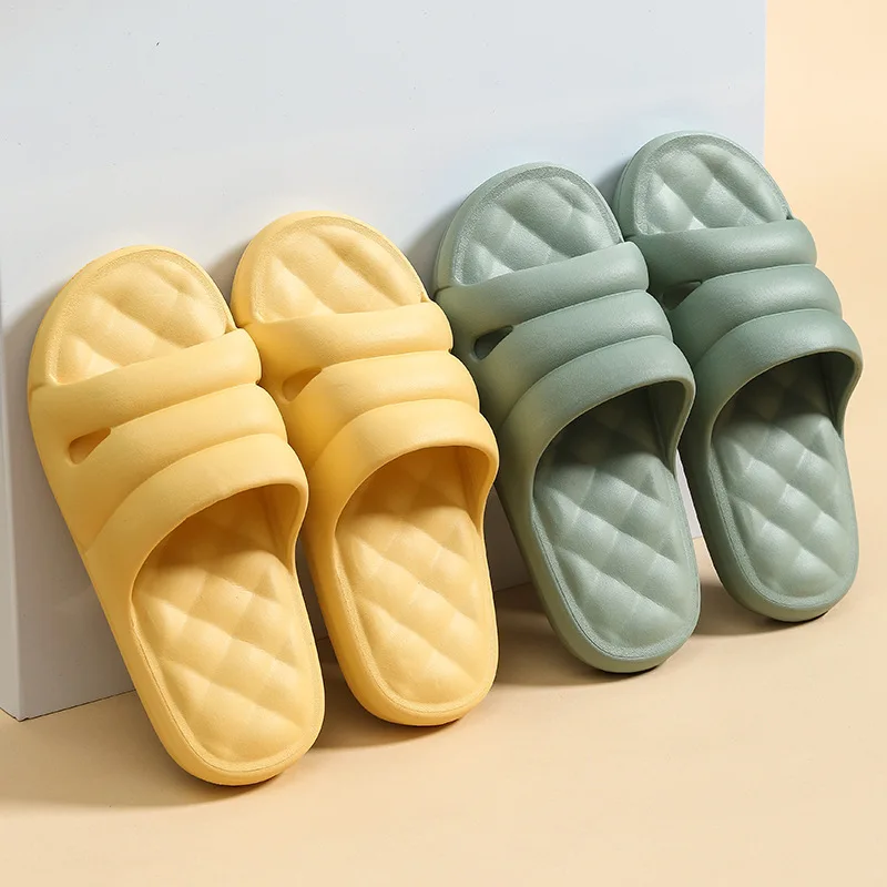EVA Thick Soft Sole Light Slippers Indoor Bathroom Anti-slip Slipper Men Women Shoes Lovers Summer Sandals Beach Slides Home