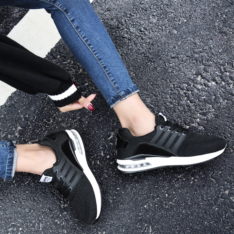 Кроссовки мужские дышащие сетчатые на шнуровке с воздушной подушкой|Обувь для