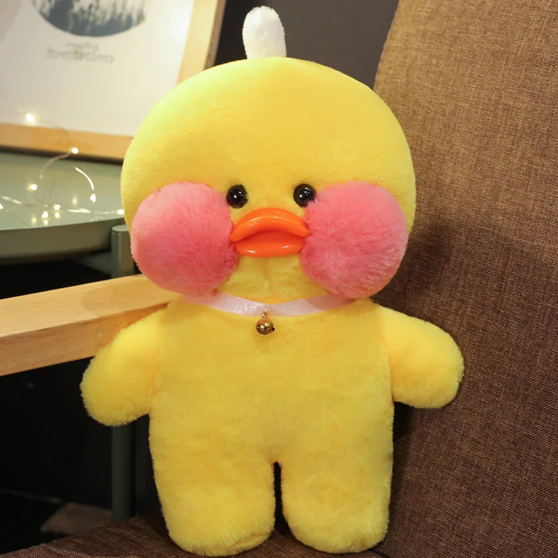 

30cm Little Yellow Duck Plush Toy Cute LaLafanfan Cafe Stuffed Soft Kawaii Duck Doll Animal Pillow Birthday Gift for Kids
