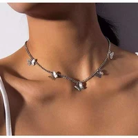 2021 hot selling cross border jewelry temperament personality butterfly necklace female fashion simple clavicle chain