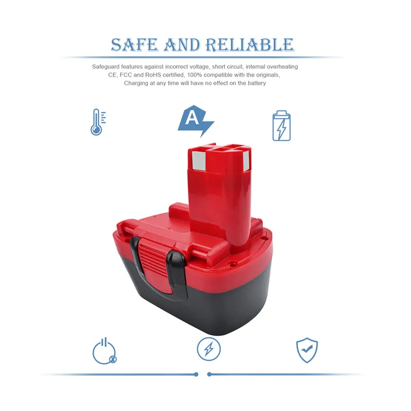 Bonacell 12В 3000 мАч Ni-MH аккумулятор для Bosch 12В дрель GSR 12 VE-2, GSB 12 VE-2, PSB 12 VE-2, BAT043 BAT045 BTA120 26073 35430