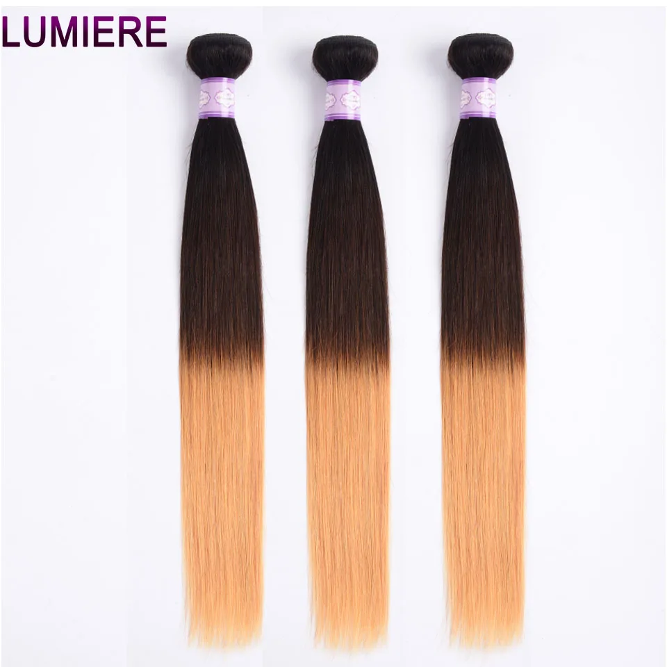 Lumiere волосы бразильские прямые переплетения пучки 100% человеческих волос