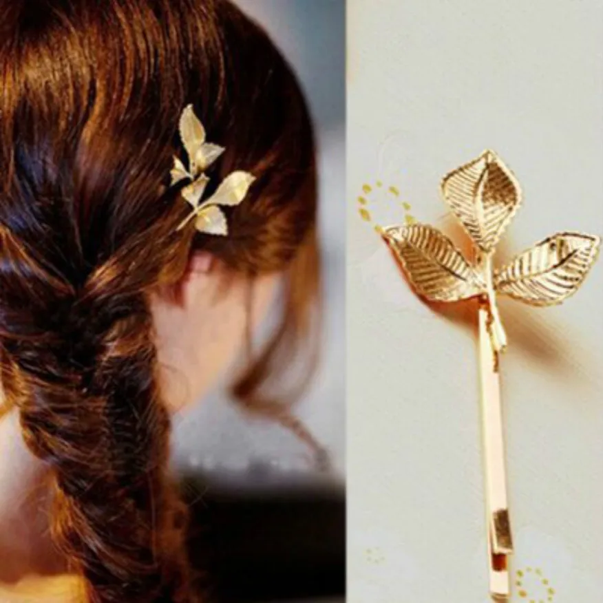 

1Pcs Fashion Three-leaf Metal Hair Clip Pearl Hair Clip Bobby Pin Barrette Hairpin Hair Accessories Beauty Styling Tools Elegant