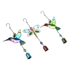 Колокольчик с птицей для стены, окна, двери, подвесные украшения