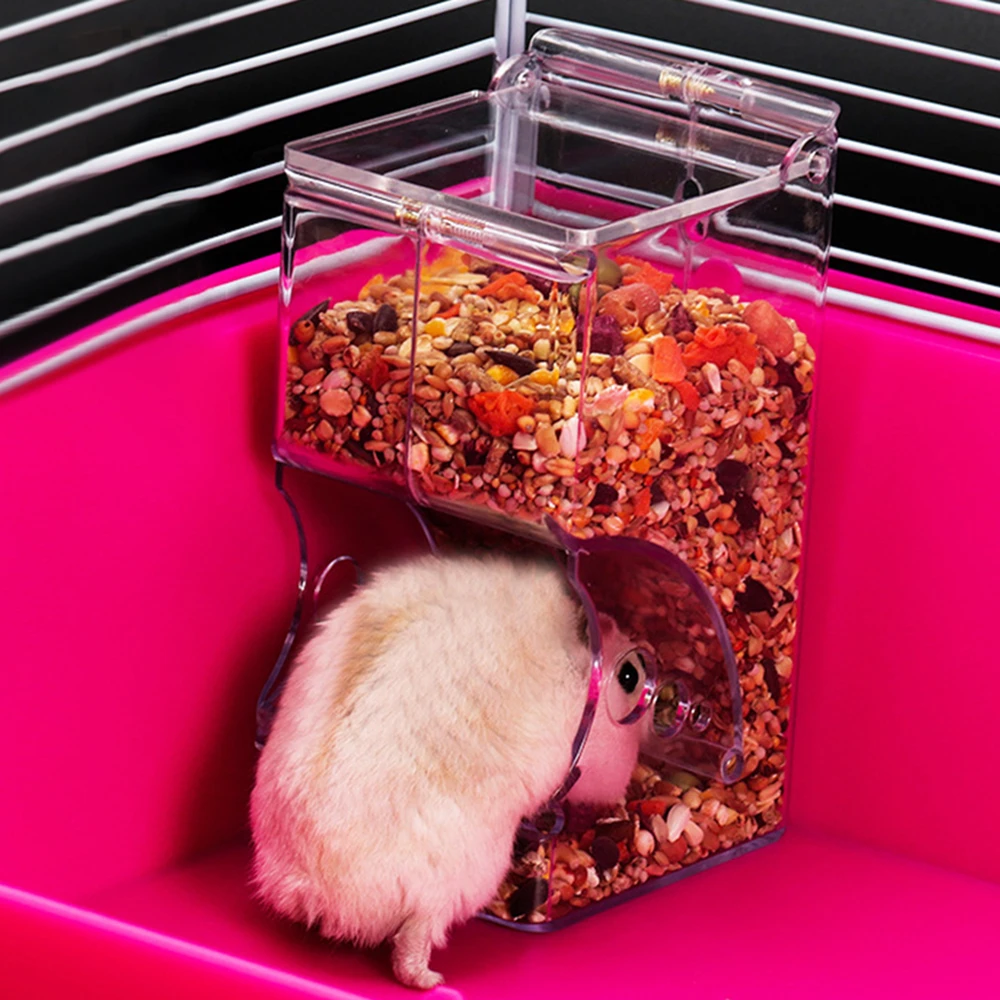 Автоматический дозатор кормушка для хомяка прозрачный контейнер корма