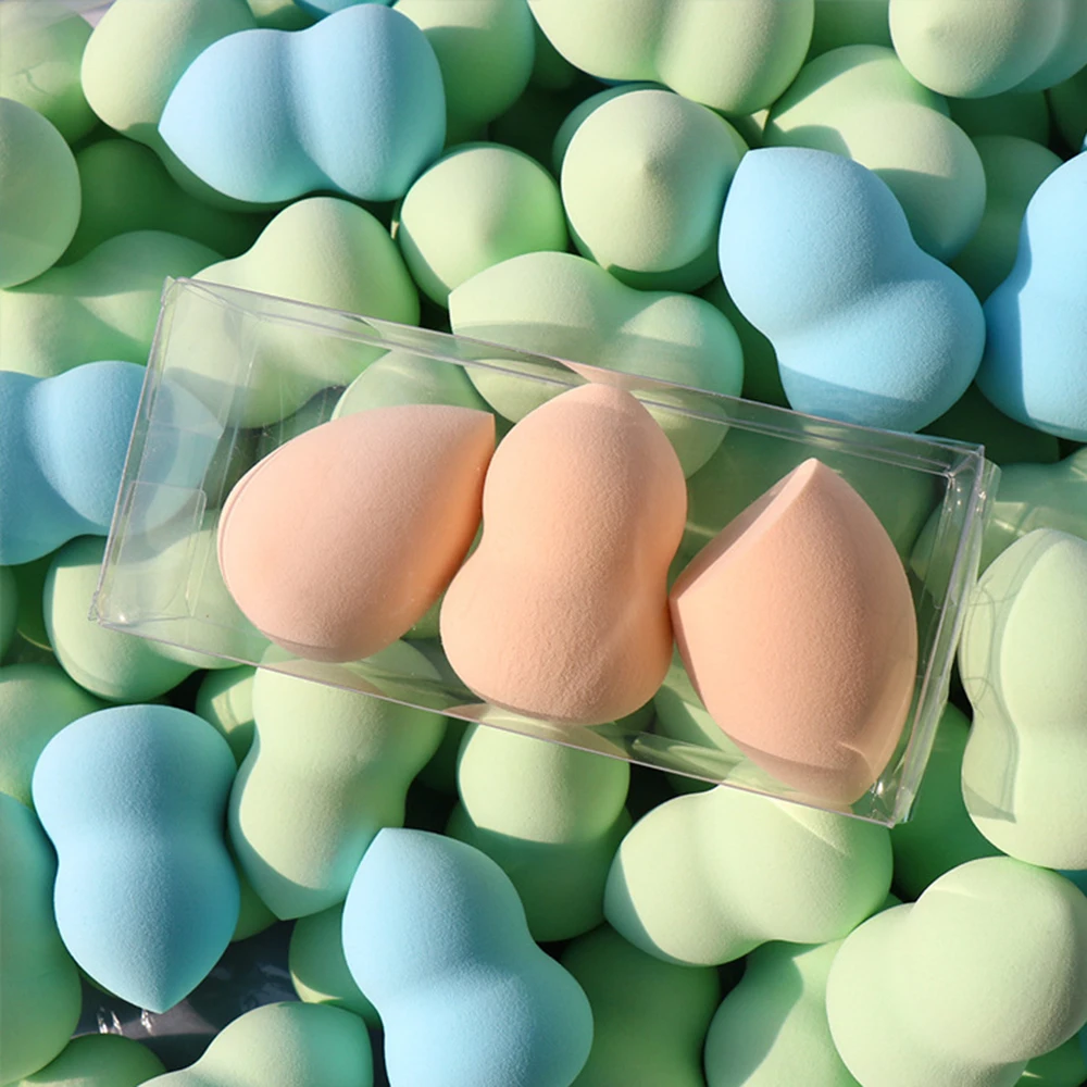 Макияж Губка Блендер профессиональная основа пуховка для пудры сухой и влажной