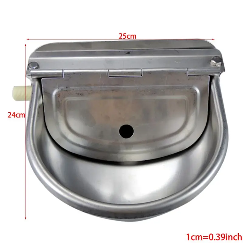 

1PC Stainless Steel Cow Cattle Water Bowls Drinking bowls Cattle Dog Cattle Float Bowl Automatic Farm Grade Water Outlet 875A