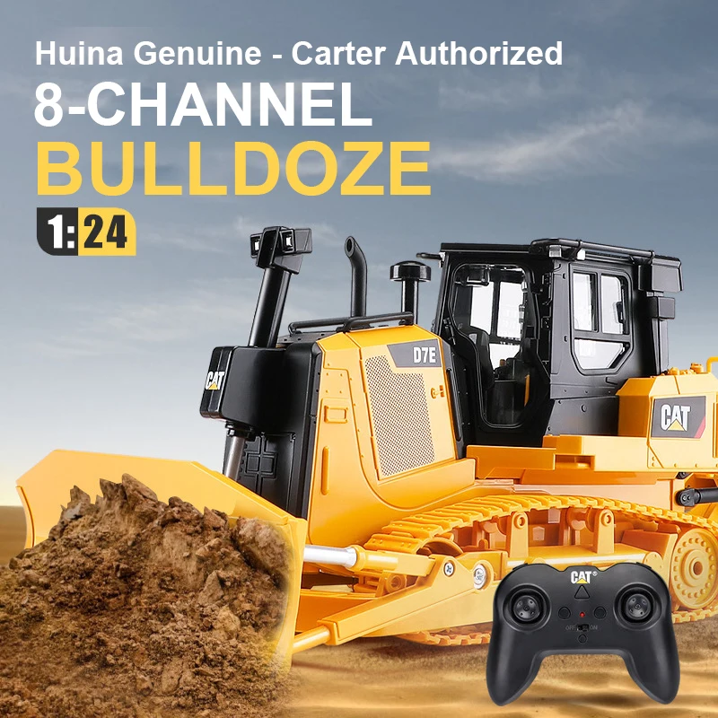 

1:24 RC Truck Radio Controlled Excavator Bulldozer Caterpillar Dumper Tractor Engineering Vehicle Car Model Toy for Children Boy