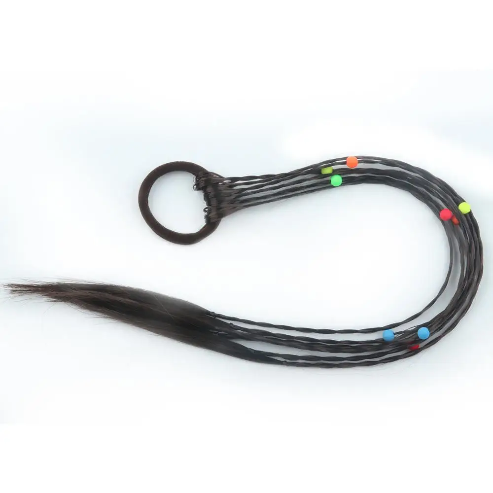 10 шт./партия 38 см Женская резинка для волос Плетеный парик повязка на голову в