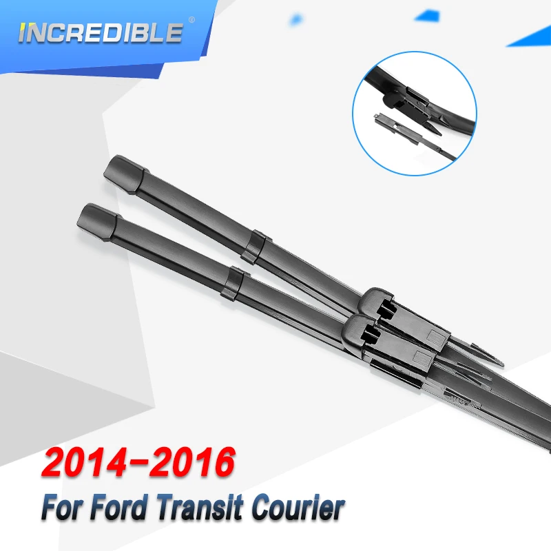 

INCREDIBLE Wiper Blades for Ford Transit Courier Fit Pinch Tab Arms 2014 2015 2016