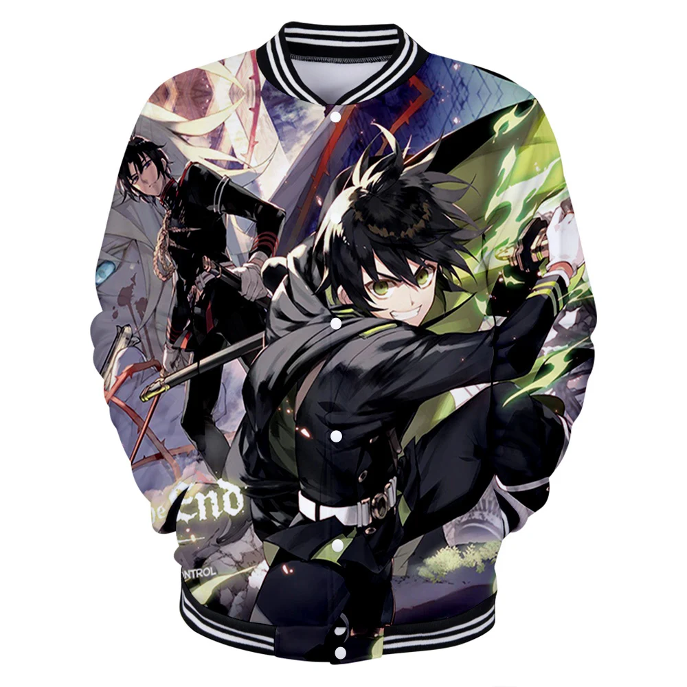 

Seraph of the End Sweatshirt 3D Baseball Jackets Women Men's Tracksuit Harajuku Streetwear Japanese Anime Clothes Plus Size