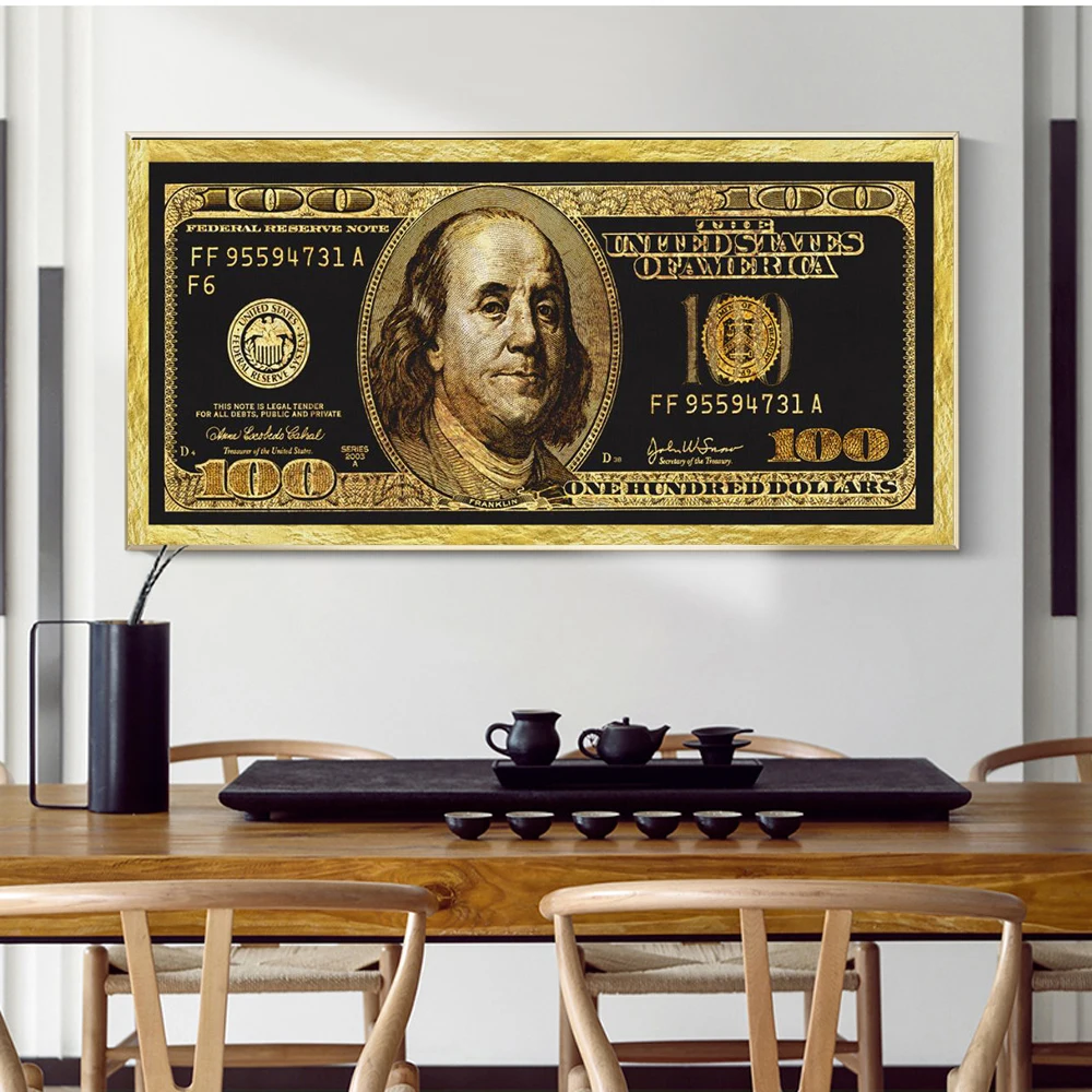 

Dollar Skull Modern Art Canvas Poster And Prints Creative Money 100 Dollars Picture Wall Decor Painting For Liviung Room