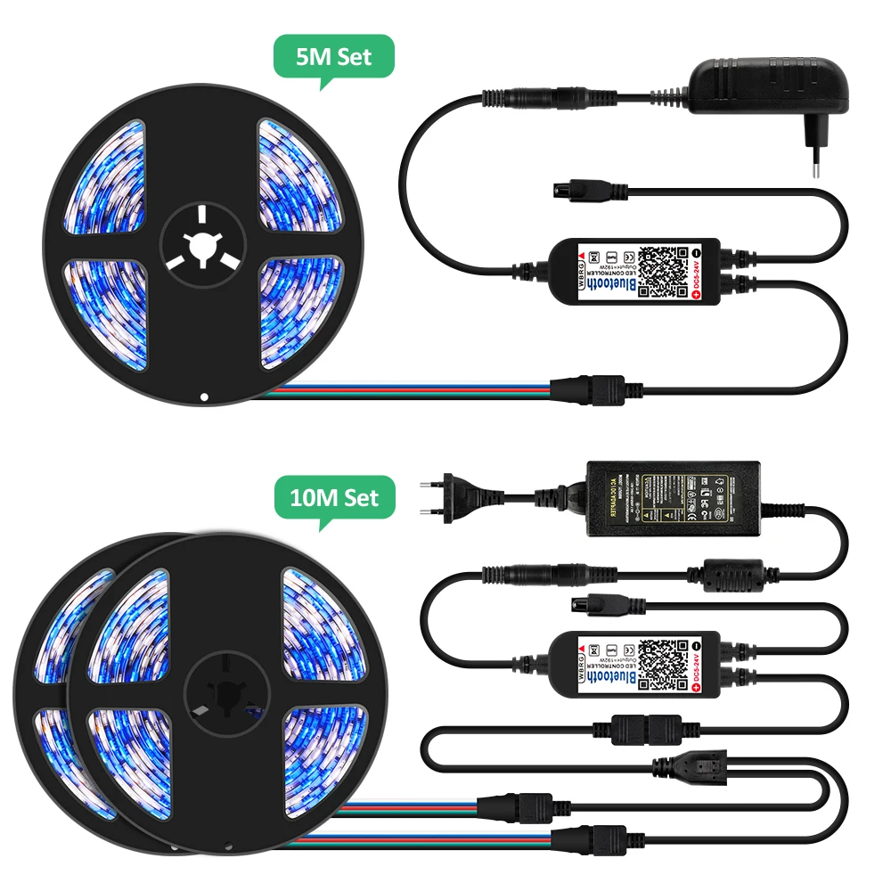 Светодиодная водонепроницаемая лента с Bluetooth и пультом дистанционного