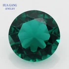 Искусственное стекло Малахит зеленый Размер 2,5-12 мм круглой формы машинная резка Свободно сидящий стеклянный камень стекло камень искусственные камни для ювелирных изделий