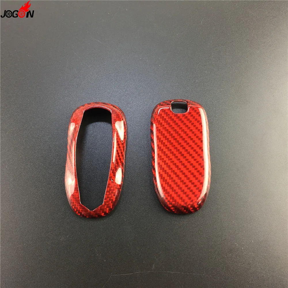 Защитный чехол для ключа Tesla Model S 2012-2018 из красного углеродного волокна |