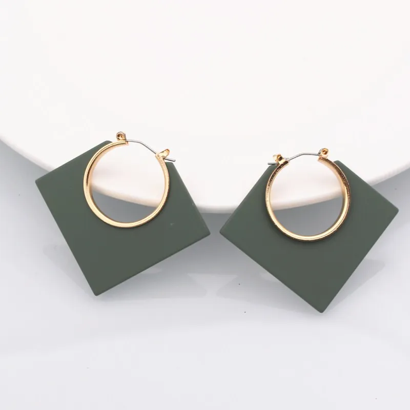 Женские серьги EC1061 новинка сезона осень зима 2019 деревянные увеличенные