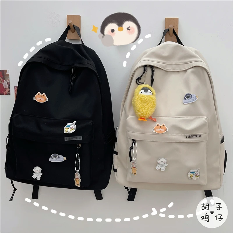 

YJ2303 Корейская версия Harajuku ulzzang, однотонный рюкзак для старшей школы, вместительный рюкзак