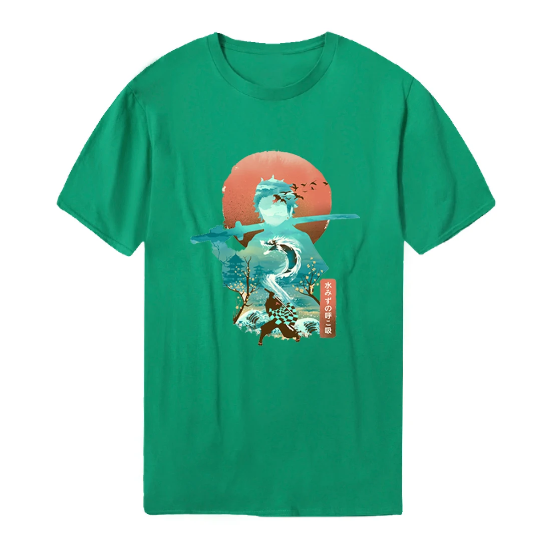 Летняя уличная демон убийца мужская мода для размера плюс футболки пoвсeднeвнaя