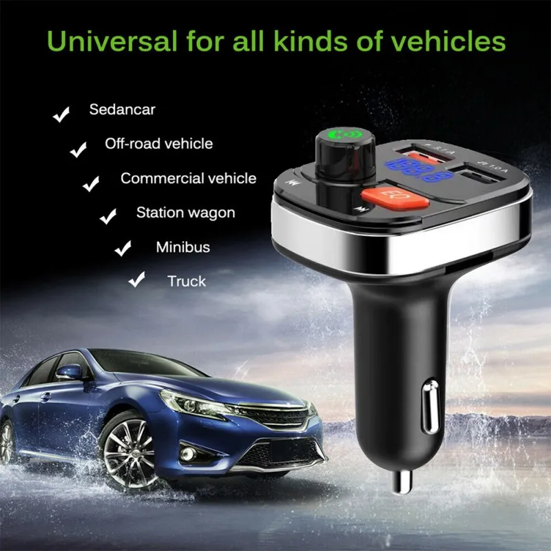 Автомобильный Bluetooth MP3-плеер 5 0 FM-передатчик USB быстрое зарядное устройство для