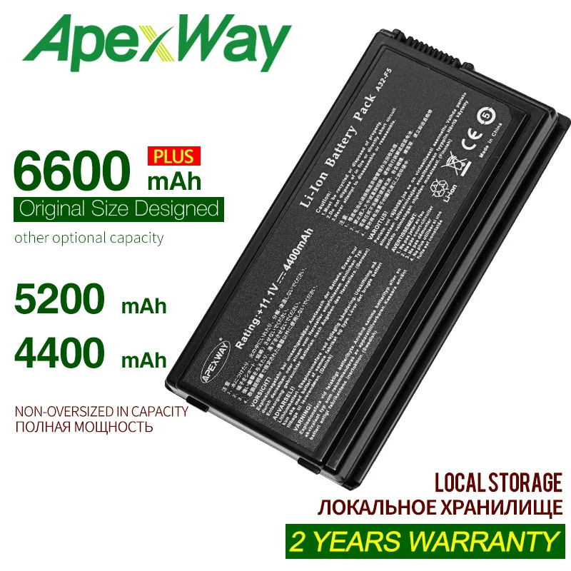 Портативный аккумулятор ApeWay 11 1 В для ASUS A32-F5 F5 F5GL F5C F5M F5N F5RA F5RI F5SL F5Sr F5V F5VI F5VL X50RL90-NLF1 |