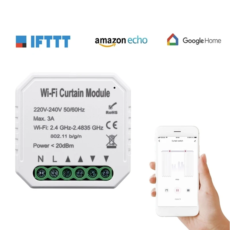 Tuya Smart Life WiFi занавес переключатель модуль для рольставни Электрический мотор Google