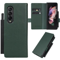 for s pen fold edition samsung galaxy z fold 3 case with s pen holder w22 protective cover with s pen slot phantom green black