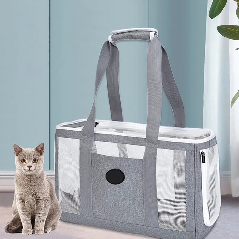 

Переноска для кошек, переносной сетчатый рюкзак для домашних питомцев, воздухопроницаемая сумка для перевозки кошек и маленьких собак