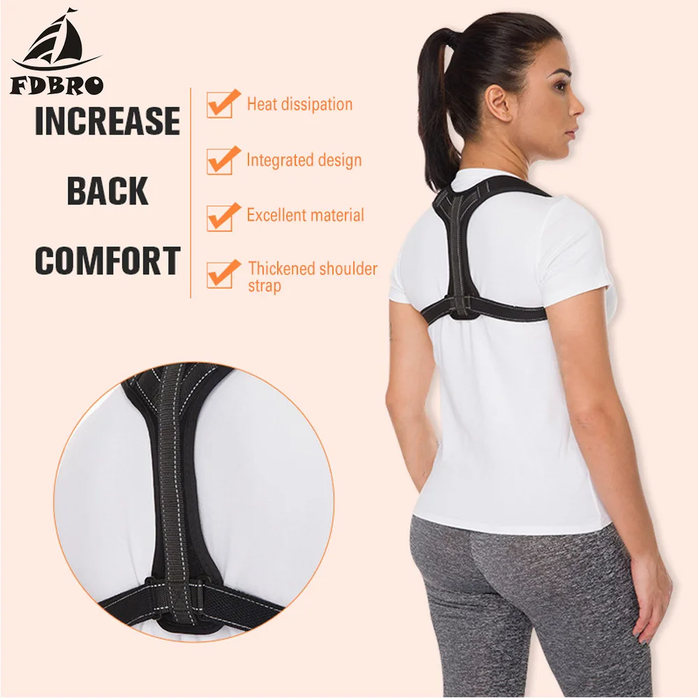 Универсальный Корректор осанки для спины FDBRO поясной ремень ортопедическая