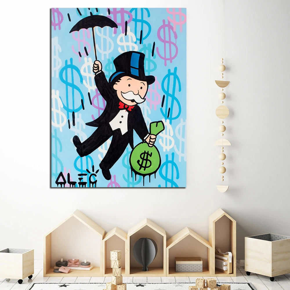 

Alec Monopolyingly Umbrella Carry Away Canvas Prints Picture Modular Paintings For Living Room Poster On The Wall Home Decor
