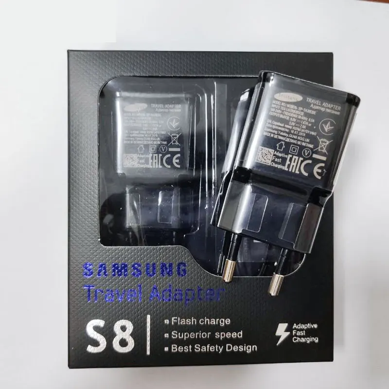 Samsung Galaxy S8 S9 Plus Адаптивное быстрое зарядное устройство ЕС 9V 1.67A USB быстрый адаптер