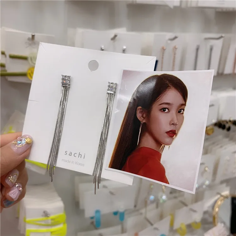 Pendientes mujer moda 2019 DEL LUNA IU корейские серьги для женщин Эффектные капельки модные