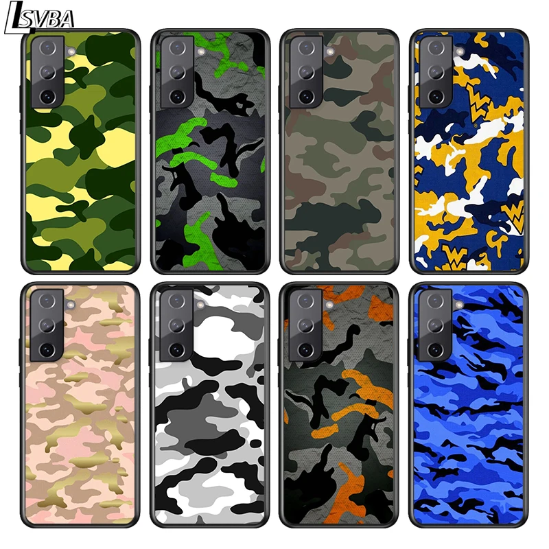 

Camouflage Army Art For Samsung S21 S20 FE S10e S10 S9 S8 S7 S6 Ultra Plus Lite Edge Silicone Black Soft Phone Case Capa