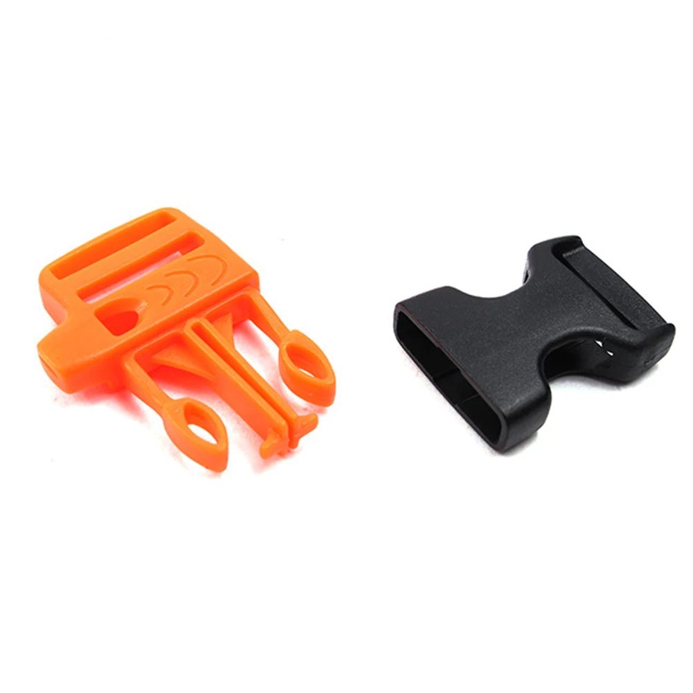 

5pcs Release Outdoor Survival Emergency Paracord Camping Plastic Whistle Webbing Contoured Backpack Buckle