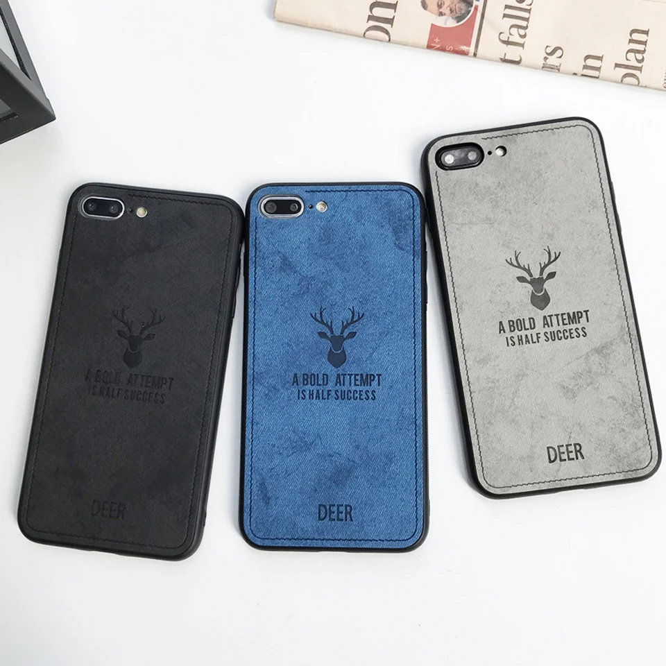 Тканевый Винтажный чехол с оленем для iphone XS MAX XR X SE 5 5S 6 6s 7 8 Plus 11 Pro телефона кожаный
