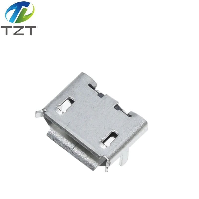 Разъем Micro USB 5Pin гнездо с контактными ножками 10 шт. | Электронные компоненты и