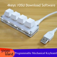 4keys Mechanical Keyboard For Gaming Drawing Switch Custom Macro Programming Keyboard DIY for MAC Windows Hot swap Outemu