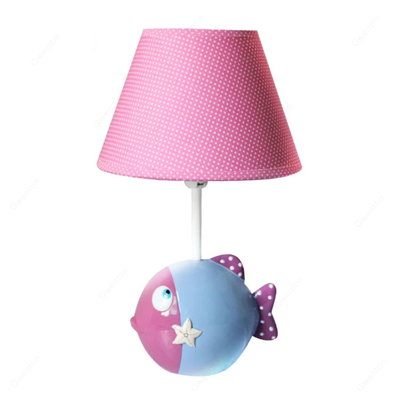 Настольные лампы с мультяшными рыбками современные светодиодные осветительные