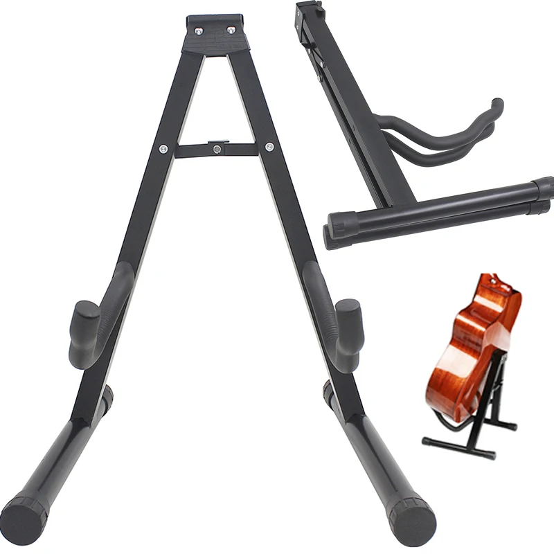 

Складной штатив, подставка для гитары, держатель струнных инструментов, подставки с защитой для акустической классической электрической г...