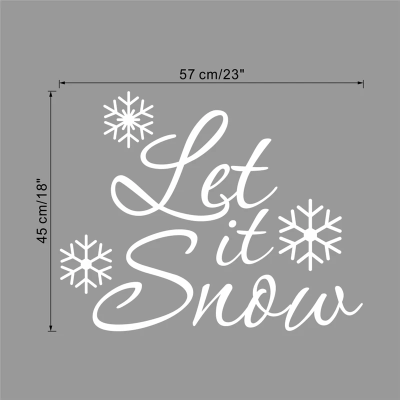 Let It Snow снежинки Наклейки на стены для магазина домашний Декор Diy оконная наклейка