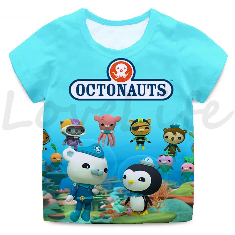 

2021 Boys 3D T shirts The Octonauts Graphic Cute Tops printed Kids Clothes Summer Fashion Street Cartoon Short Sleeve Polyester