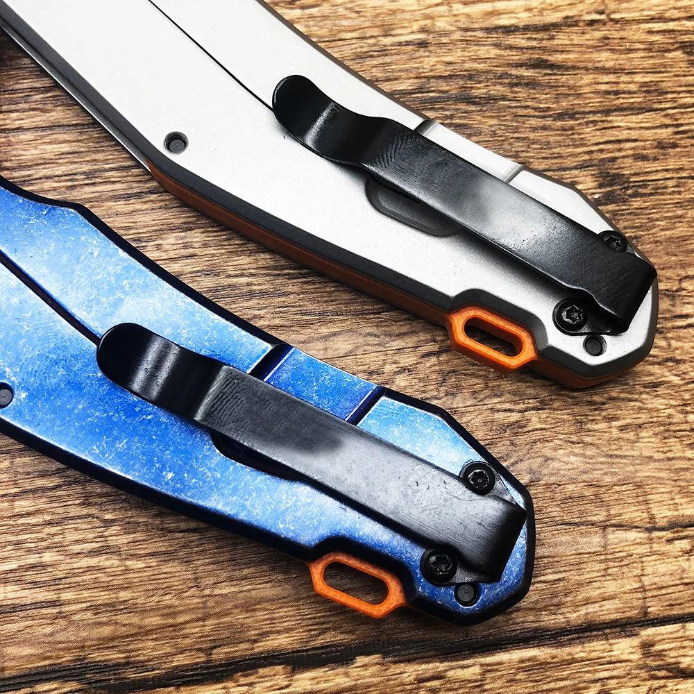 Тактический складной нож лезвие D2 + стальная ручка карманный с титановым