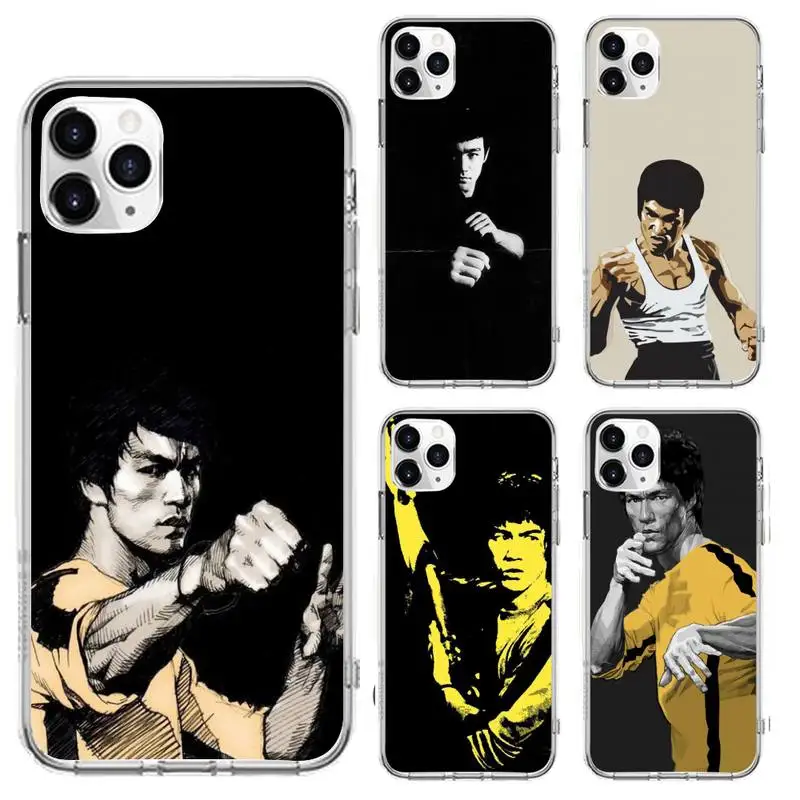 

Bruce Lee Phone Case For Clear-Iphone 5 5s se 6 6s 7 8 11 12 X Xs Xr Pro Plus Max Mini Cover