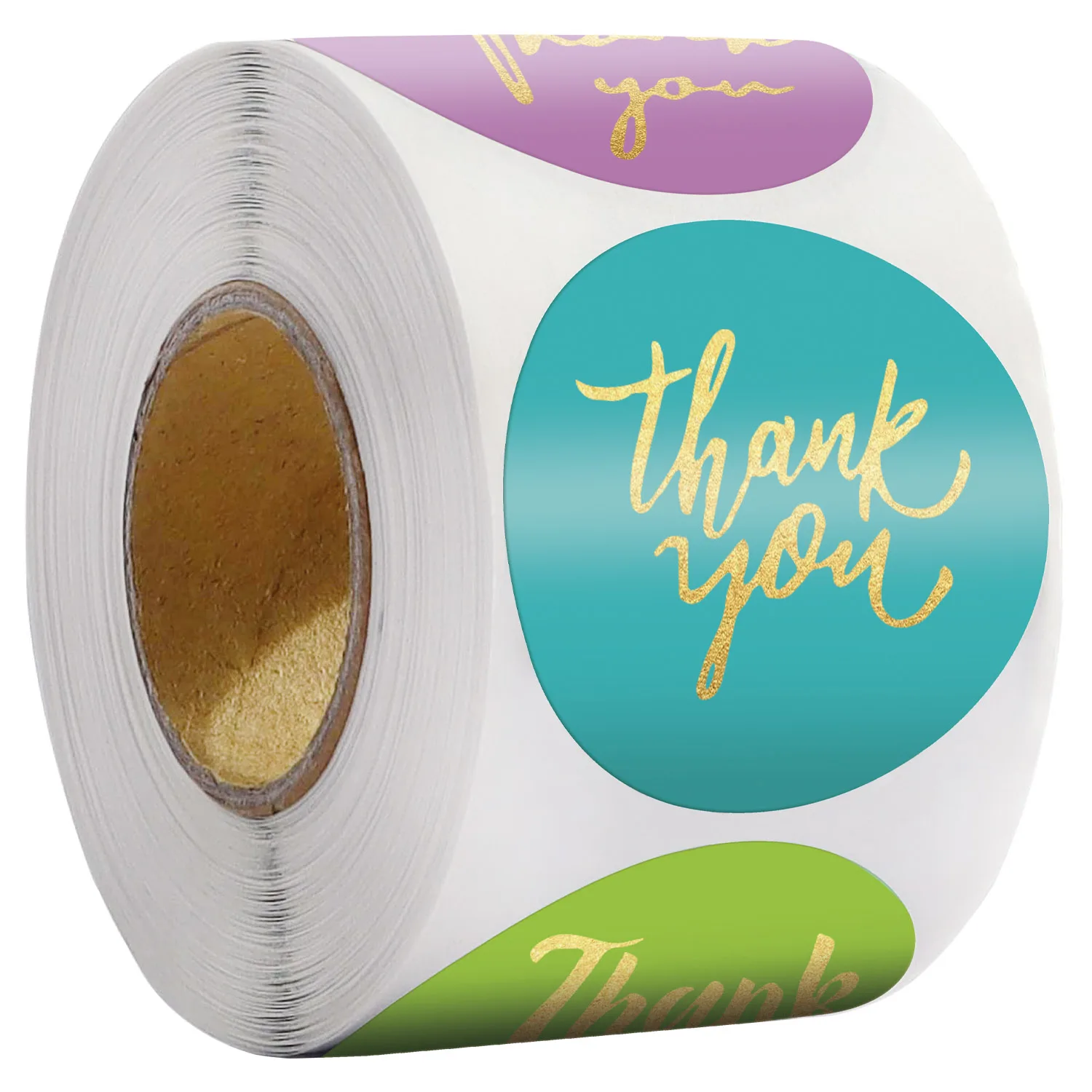 

500pcs Thank You Stickers Seal Labels 1.5inch Gold Foil Paper Decoration Sticker For Handmade Wedding Gift Stationery Sticker