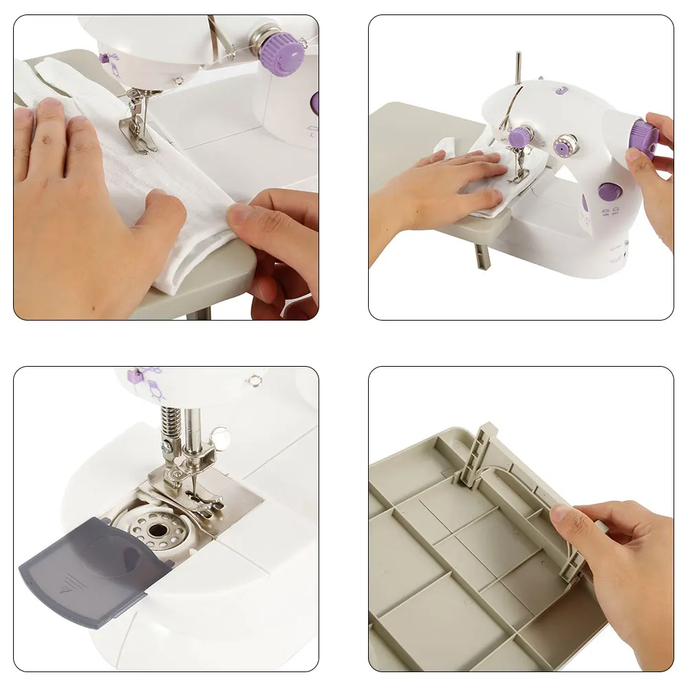 Портативная мини швейная машина для шитья двойная регулировка скорости